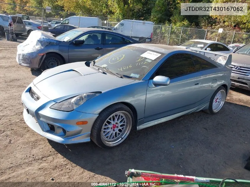 2003 Toyota Celica Gt VIN: JTDDR32T430167062 Lot: 40667172