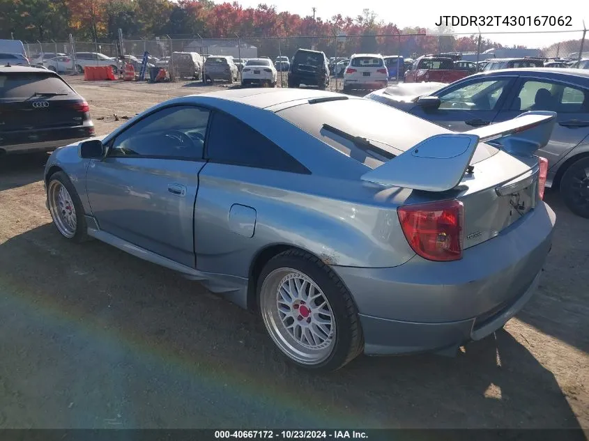 2003 Toyota Celica Gt VIN: JTDDR32T430167062 Lot: 40667172