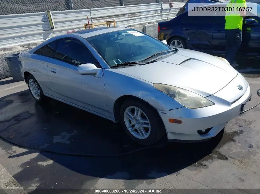 2003 Toyota Celica Gt VIN: JTDDR32T030146757 Lot: 40683280