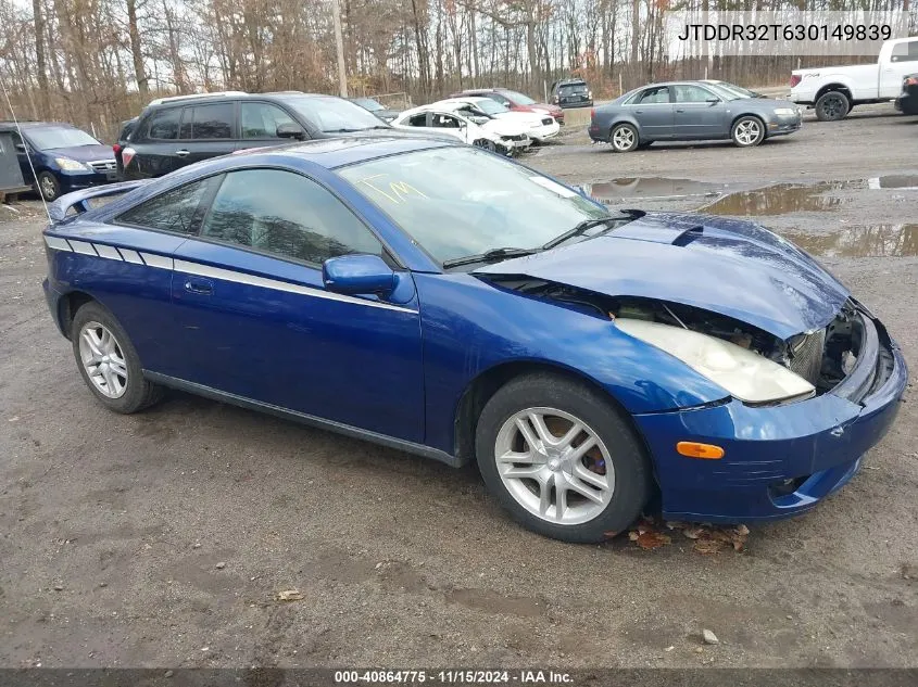 2003 Toyota Celica Gt VIN: JTDDR32T630149839 Lot: 40864775