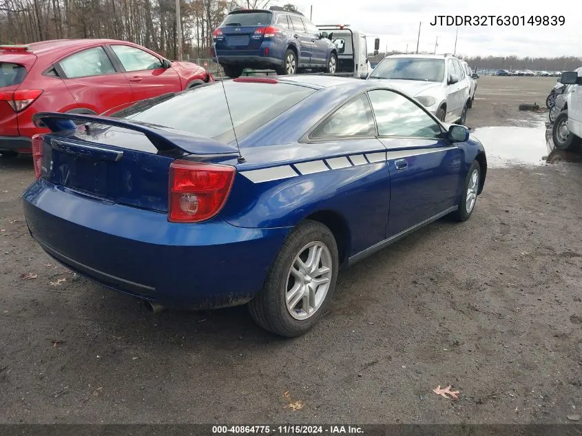 2003 Toyota Celica Gt VIN: JTDDR32T630149839 Lot: 40864775