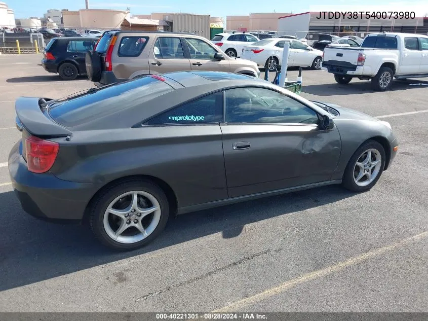 2004 Toyota Celica Gts VIN: JTDDY38T540073980 Lot: 40221301