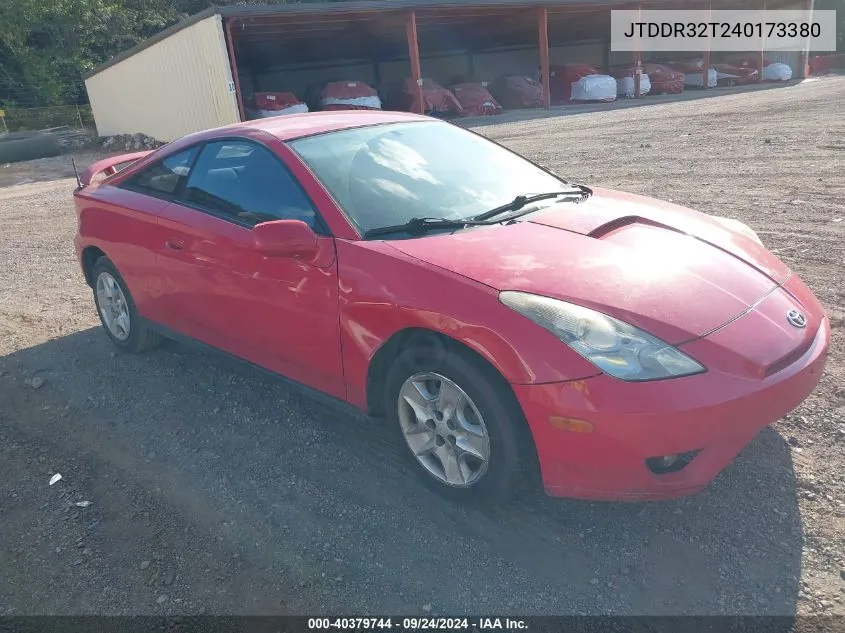 2004 Toyota Celica Gt VIN: JTDDR32T240173380 Lot: 40379744