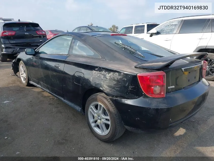 2004 Toyota Celica Gt VIN: JTDDR32T940169830 Lot: 40391810