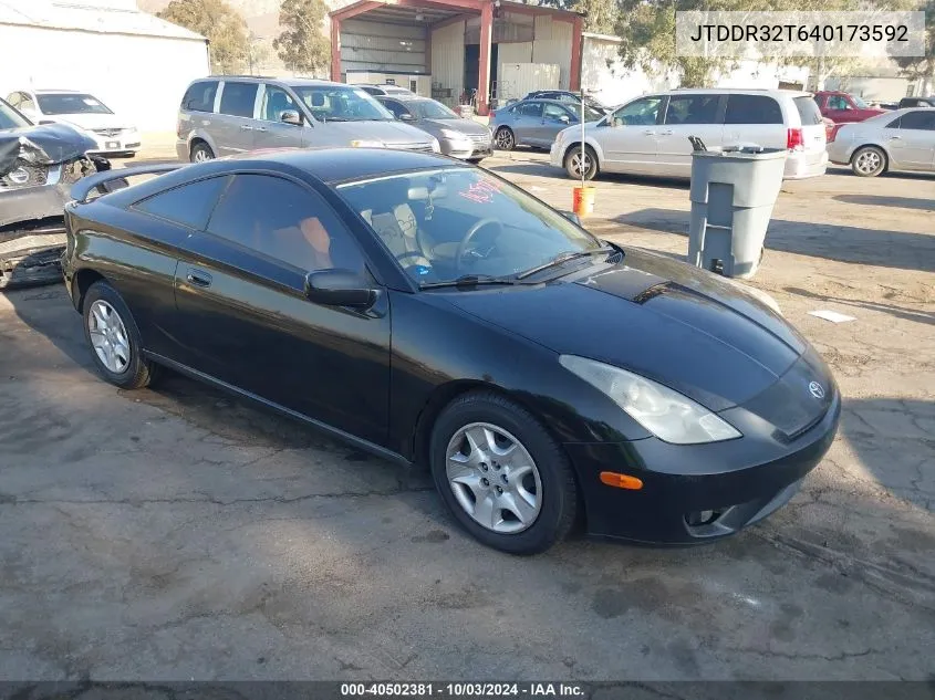 2004 Toyota Celica Gt VIN: JTDDR32T640173592 Lot: 40502381