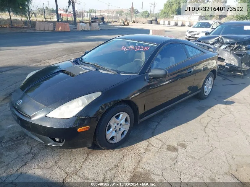 2004 Toyota Celica Gt VIN: JTDDR32T640173592 Lot: 40502381