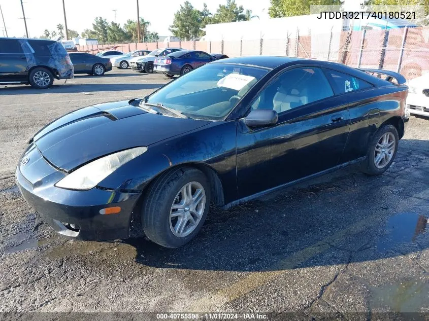 2004 Toyota Celica Gt VIN: JTDDR32T740180521 Lot: 40755598