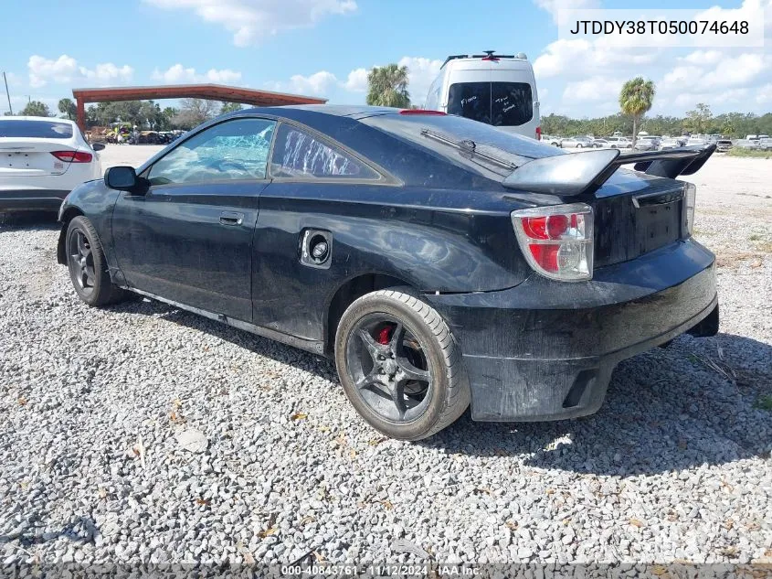 2005 Toyota Celica Gts VIN: JTDDY38T050074648 Lot: 40843761