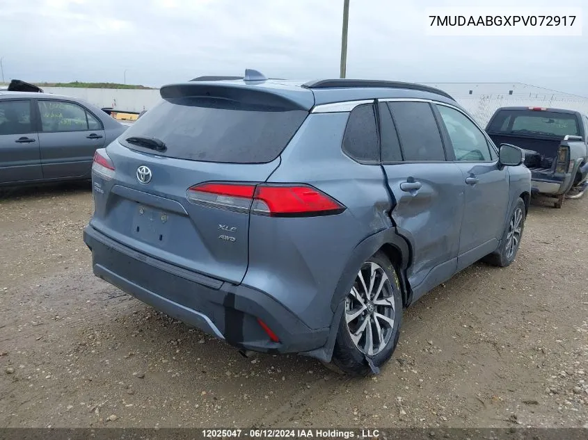 2023 Toyota Corolla Cross Xle VIN: 7MUDAABGXPV072917 Lot: 12025047