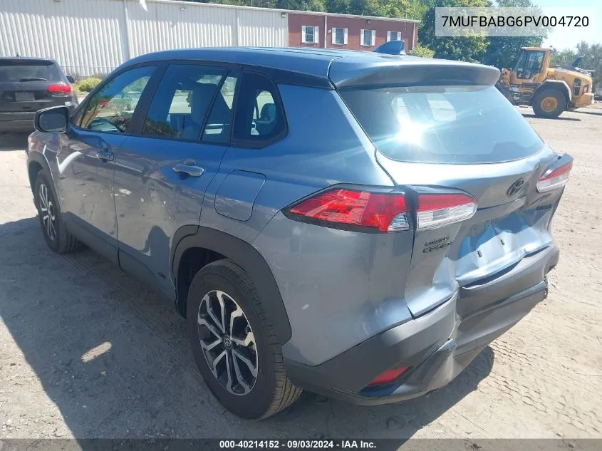 2023 Toyota Corolla Cross Hybrid S VIN: 7MUFBABG6PV004720 Lot: 40214152