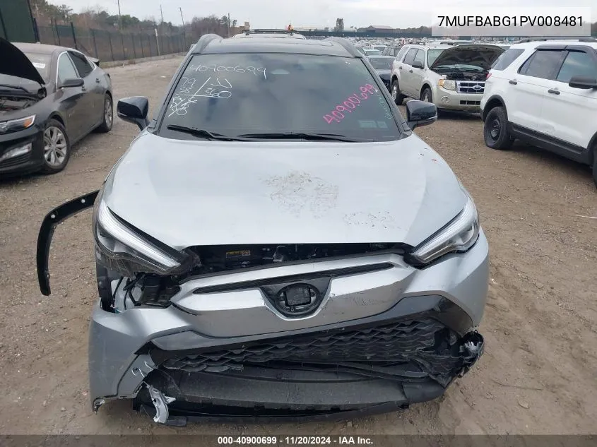 2023 Toyota Corolla Cross Hybrid Xse VIN: 7MUFBABG1PV008481 Lot: 40900699