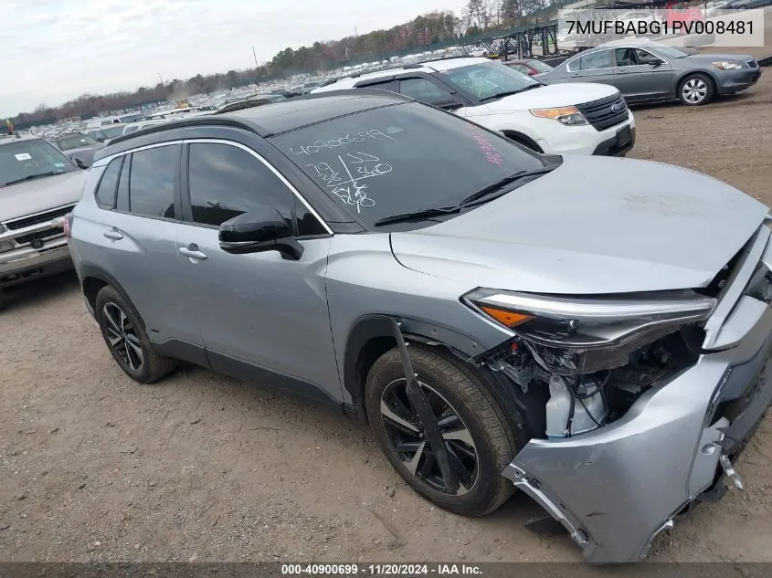 2023 Toyota Corolla Cross Hybrid Xse VIN: 7MUFBABG1PV008481 Lot: 40900699