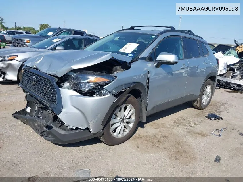 7MUBAAAG0RV095098 2024 Toyota Corolla Cross Le