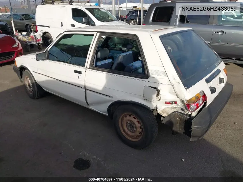 1987 Toyota Corolla Fx VIN: 1NXAE82G6HZ433059 Lot: 40784697