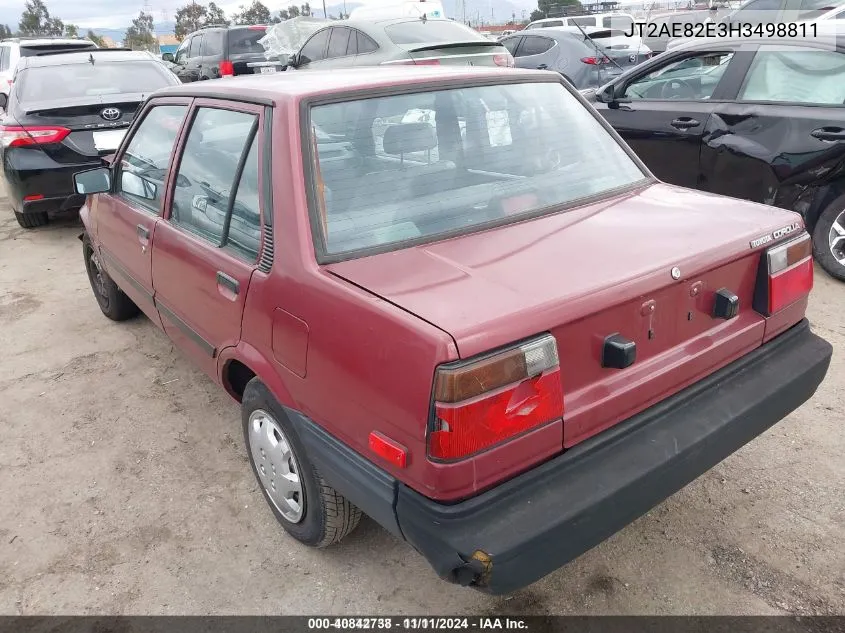 1987 Toyota Corolla Dlx VIN: JT2AE82E3H3498811 Lot: 40842738