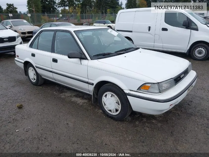 1990 Toyota Corolla Le VIN: 1NXAE97A1LZ111383 Lot: 40538235