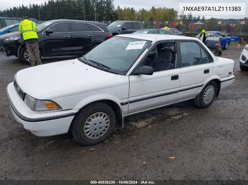 1990 Toyota Corolla Le VIN: 1NXAE97A1LZ111383 Lot: 40538235