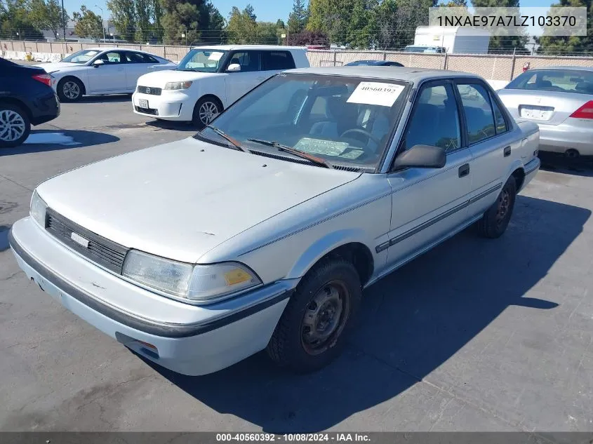 1990 Toyota Corolla Le VIN: 1NXAE97A7LZ103370 Lot: 40560392