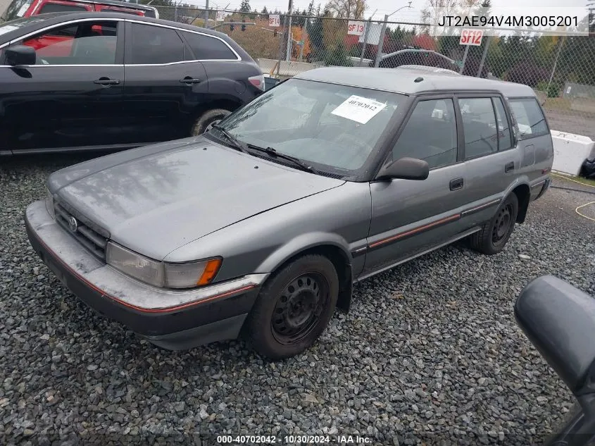 1991 Toyota Corolla Dlx VIN: JT2AE94V4M3005201 Lot: 40702042