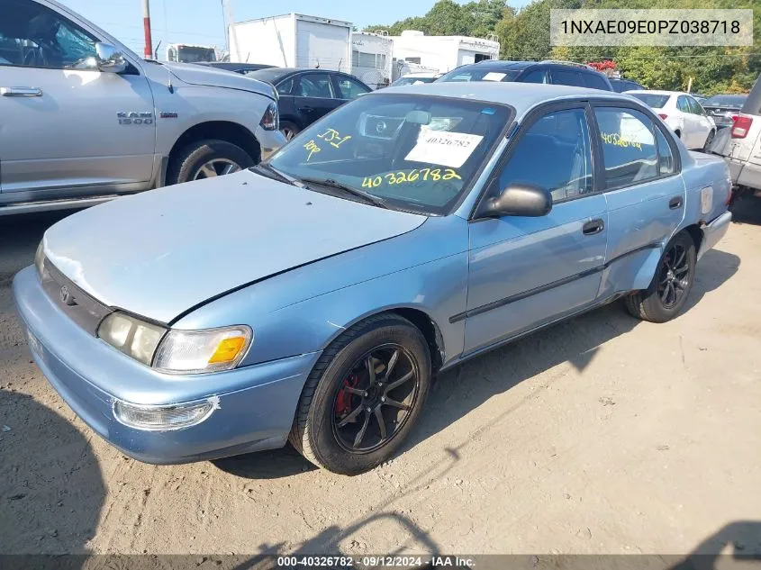 1993 Toyota Corolla Le/Dx VIN: 1NXAE09E0PZ038718 Lot: 40326782