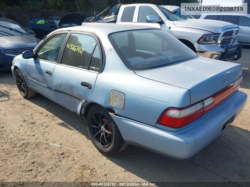 1993 Toyota Corolla Le/Dx VIN: 1NXAE09E0PZ038718 Lot: 40326782