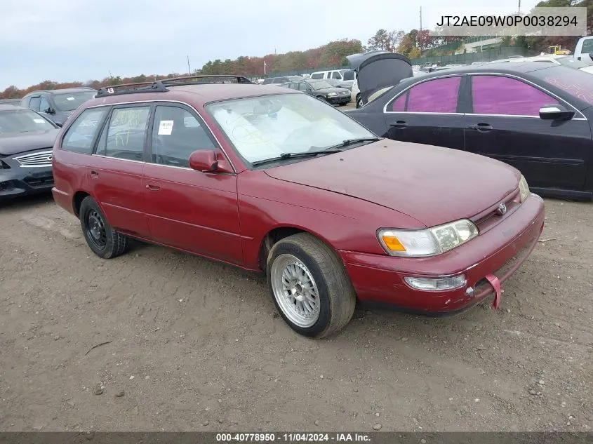 1993 Toyota Corolla Dx VIN: JT2AE09W0P0038294 Lot: 40778950