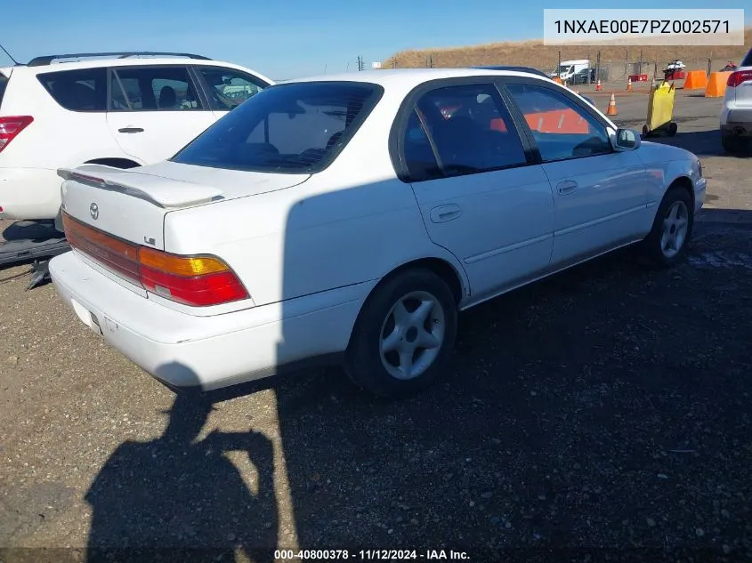 1993 Toyota Corolla Le VIN: 1NXAE00E7PZ002571 Lot: 40800378