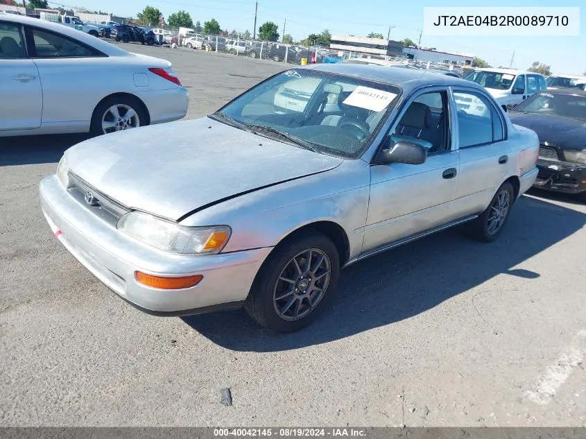 1994 Toyota Corolla VIN: JT2AE04B2R0089710 Lot: 40042145