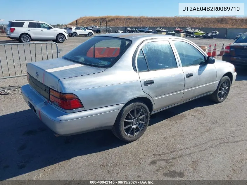 1994 Toyota Corolla VIN: JT2AE04B2R0089710 Lot: 40042145