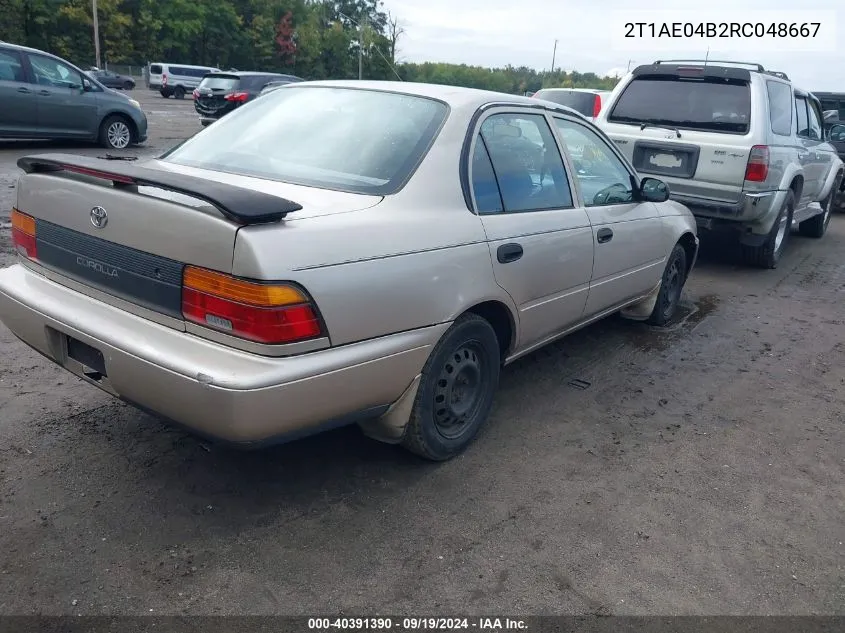 1994 Toyota Corolla VIN: 2T1AE04B2RC048667 Lot: 40391390