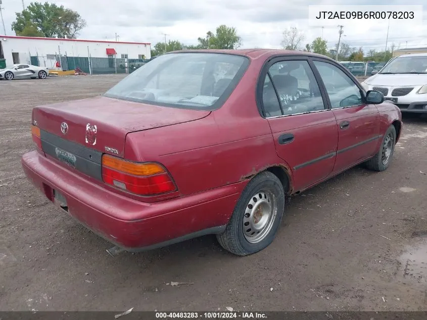 1994 Toyota Corolla Le/Dx VIN: JT2AE09B6R0078203 Lot: 40483283