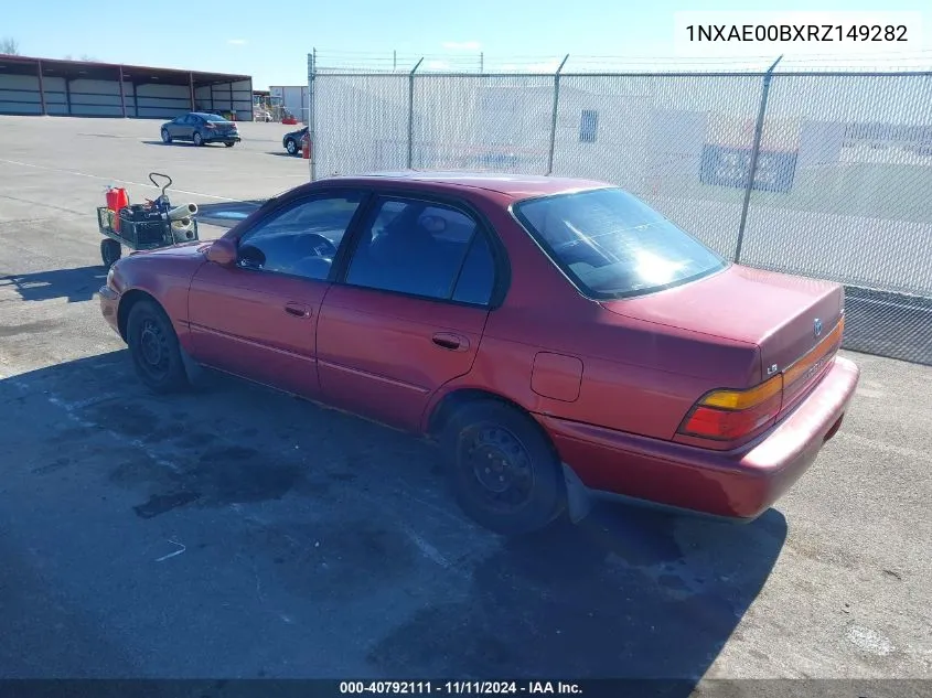 1994 Toyota Corolla Le VIN: 1NXAE00BXRZ149282 Lot: 40792111