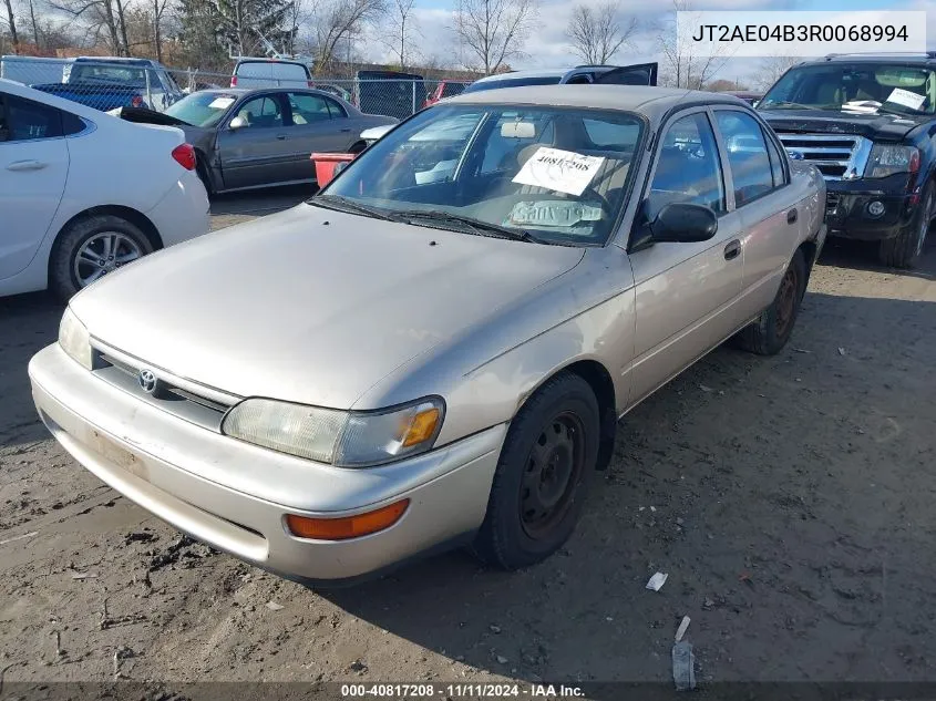 1994 Toyota Corolla VIN: JT2AE04B3R0068994 Lot: 40817208