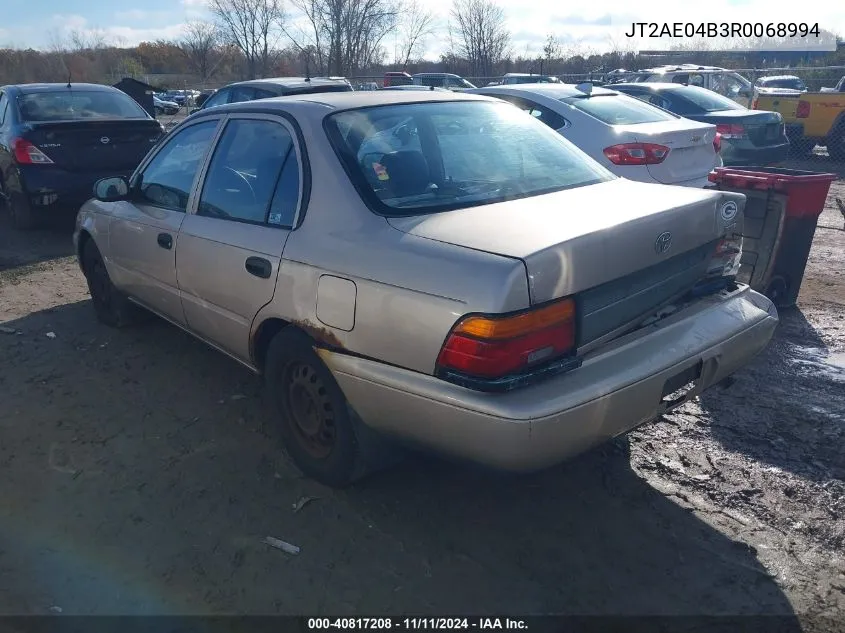 1994 Toyota Corolla VIN: JT2AE04B3R0068994 Lot: 40817208