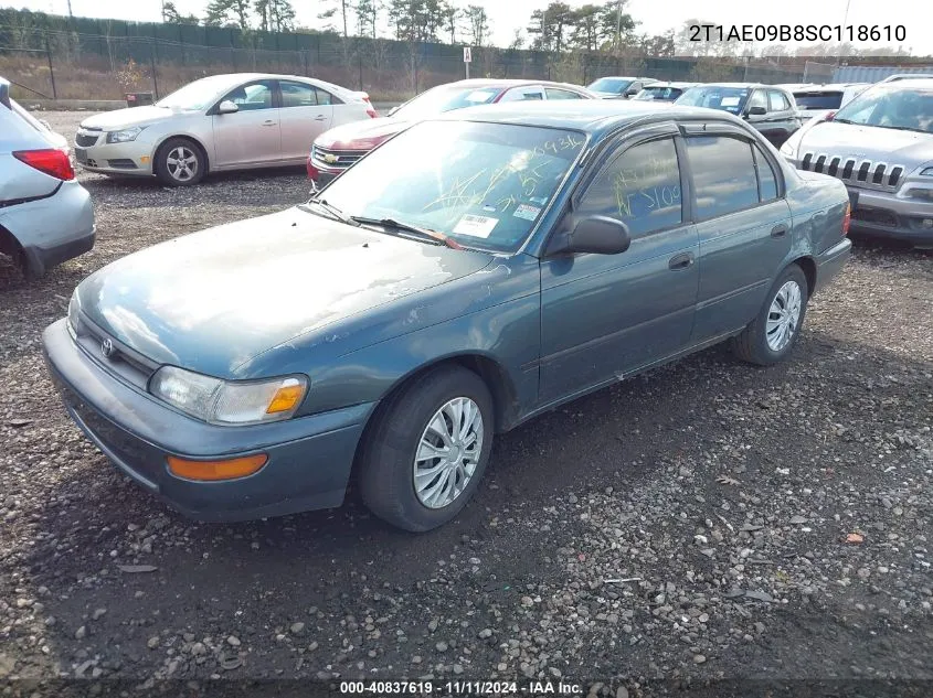 1995 Toyota Corolla Le/Dx VIN: 2T1AE09B8SC118610 Lot: 40837619