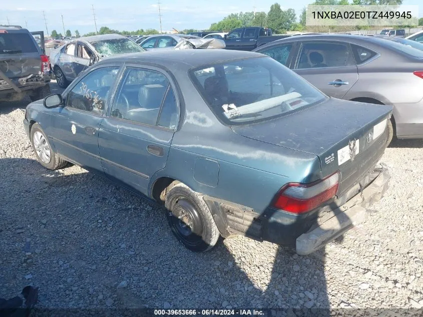 1996 Toyota Corolla VIN: 1NXBA02E0TZ449945 Lot: 39653666