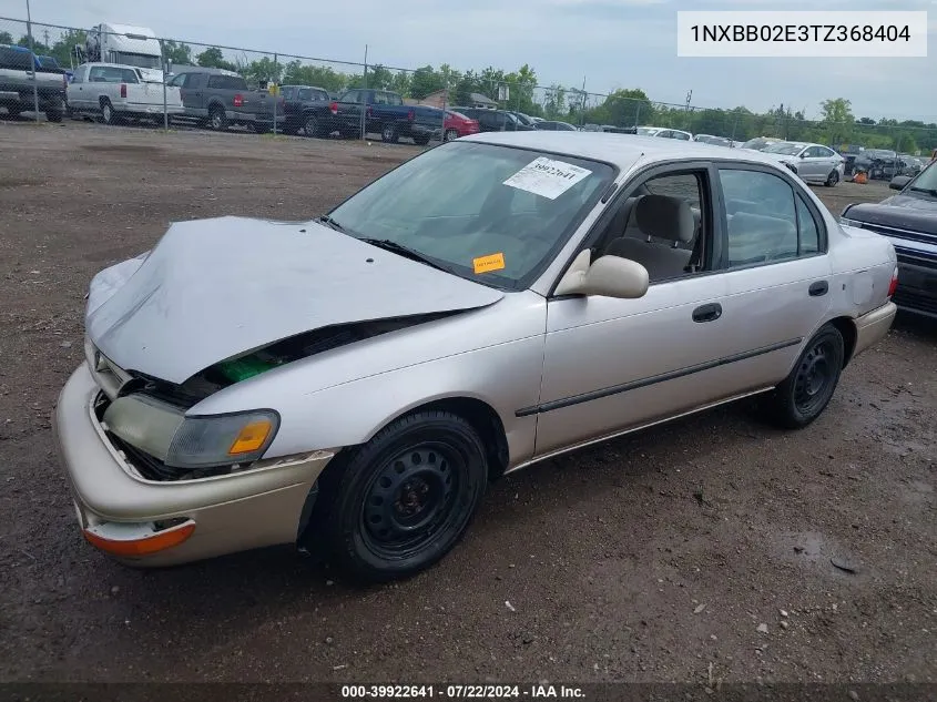 1996 Toyota Corolla Dx VIN: 1NXBB02E3TZ368404 Lot: 39922641