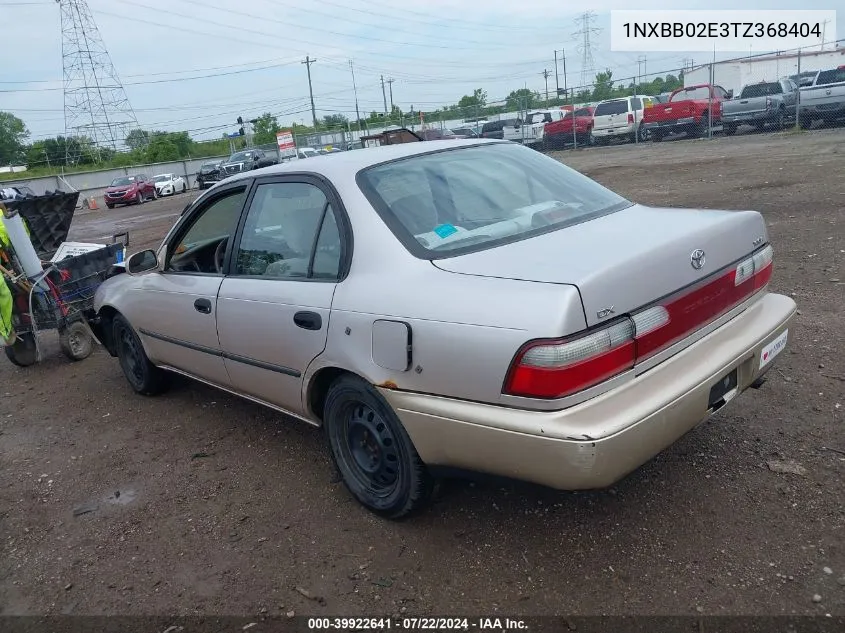 1996 Toyota Corolla Dx VIN: 1NXBB02E3TZ368404 Lot: 39922641