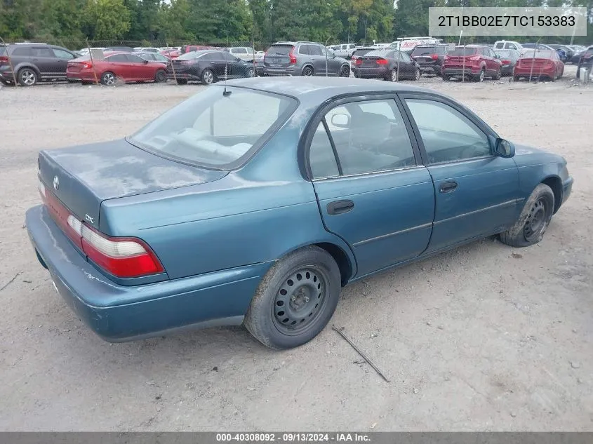 1996 Toyota Corolla Dx VIN: 2T1BB02E7TC153383 Lot: 40308092