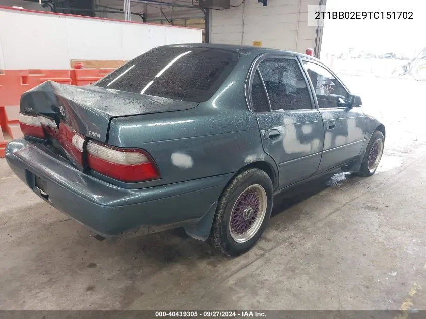 2T1BB02E9TC151702 1996 Toyota Corolla Dx