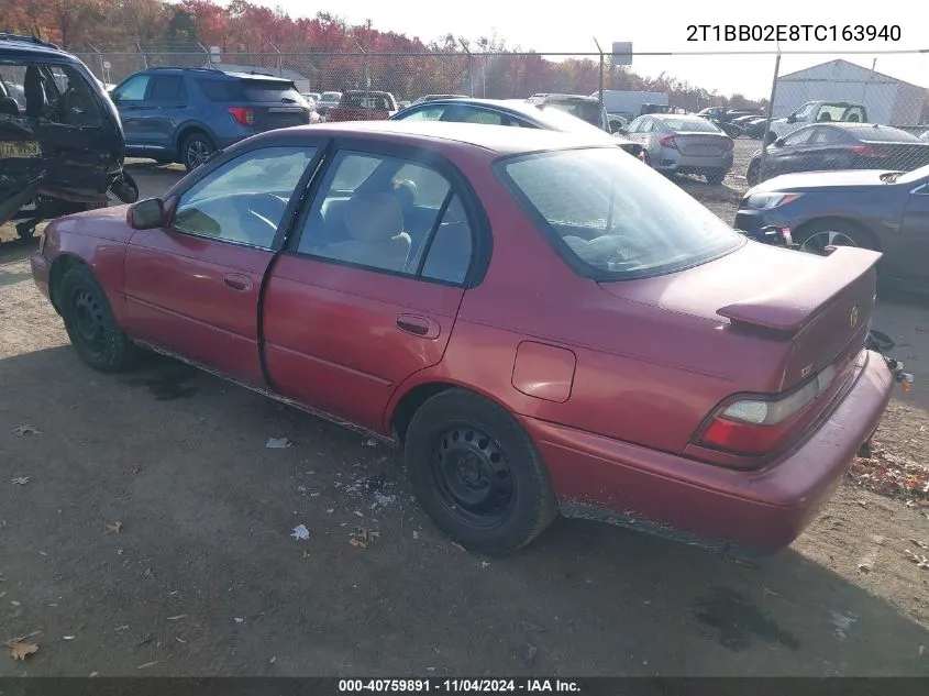 1996 Toyota Corolla Dx VIN: 2T1BB02E8TC163940 Lot: 40759891