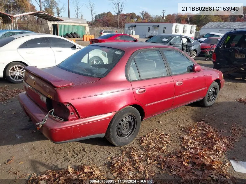 1996 Toyota Corolla Dx VIN: 2T1BB02E8TC163940 Lot: 40759891