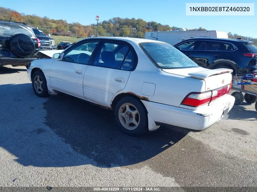 1996 Toyota Corolla Dx VIN: 1NXBB02E8TZ460320 Lot: 40818209