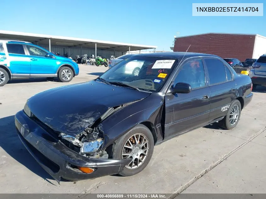 1996 Toyota Corolla Dx VIN: 1NXBB02E5TZ414704 Lot: 40856889