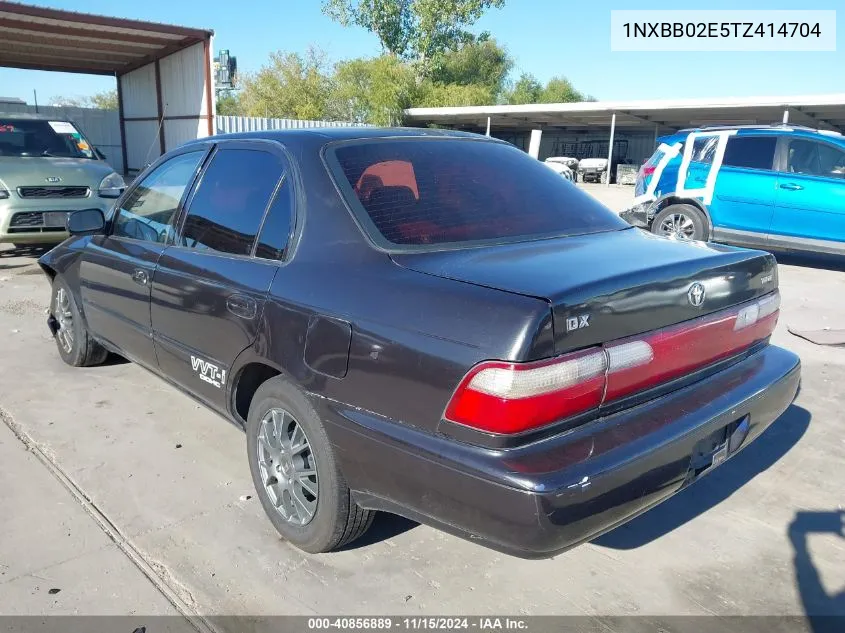 1996 Toyota Corolla Dx VIN: 1NXBB02E5TZ414704 Lot: 40856889