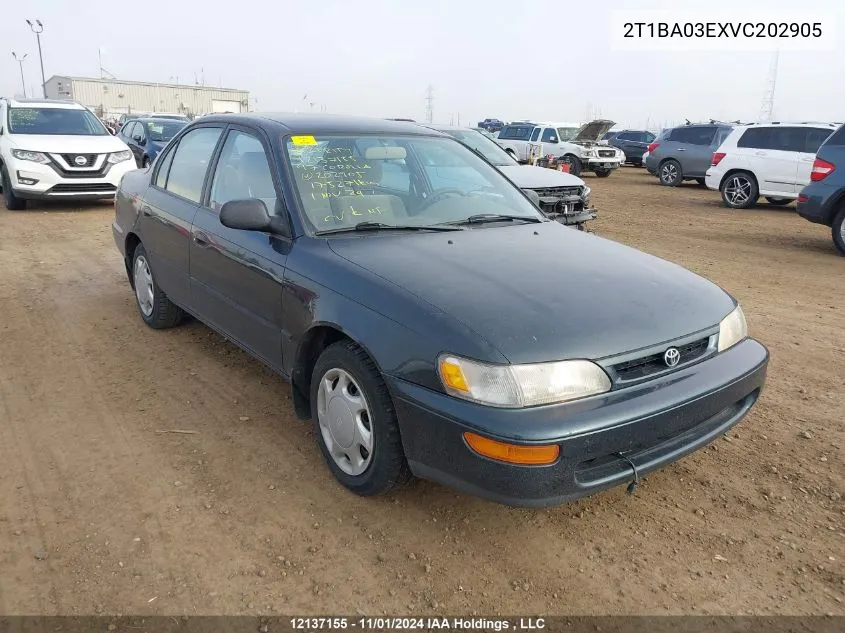 1997 Toyota Corolla Dx VIN: 2T1BA03EXVC202905 Lot: 12137155