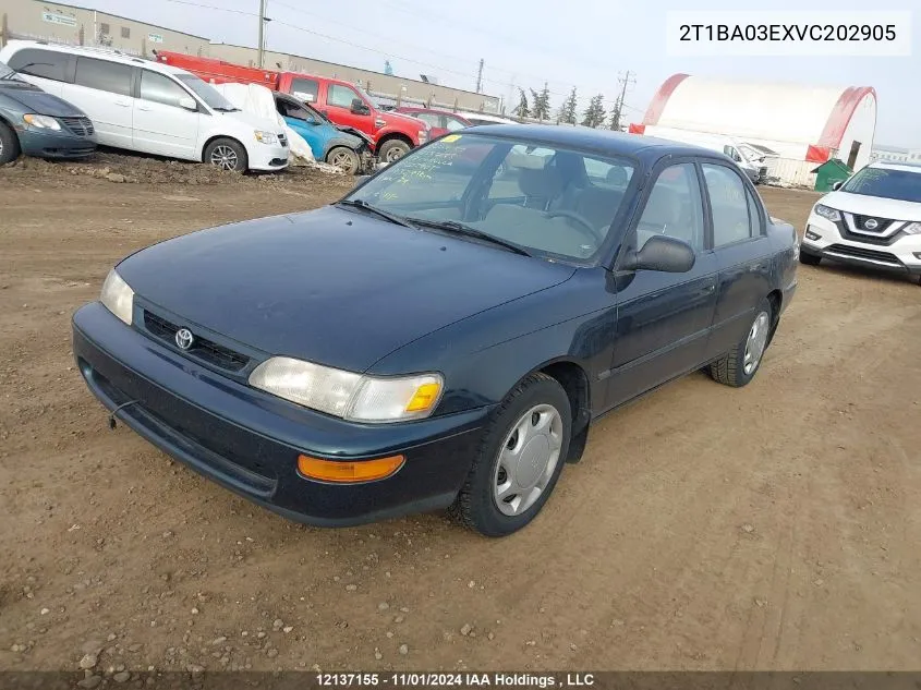 1997 Toyota Corolla Dx VIN: 2T1BA03EXVC202905 Lot: 12137155