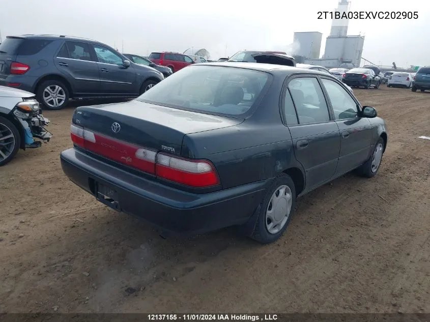 1997 Toyota Corolla Dx VIN: 2T1BA03EXVC202905 Lot: 12137155