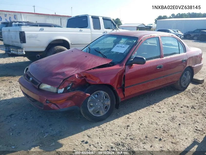 1997 Toyota Corolla Ce VIN: 1NXBA02E0VZ638145 Lot: 40296467