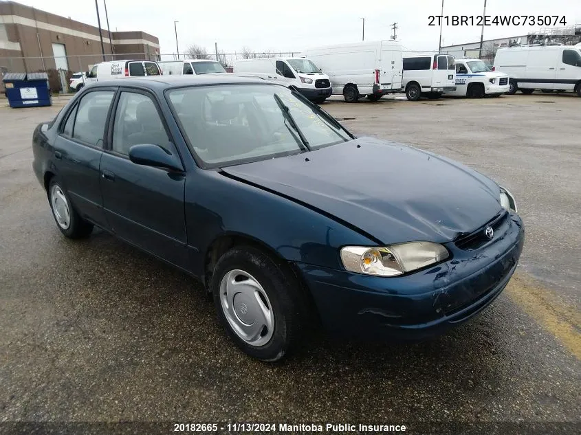 1998 Toyota Corolla Le VIN: 2T1BR12E4WC735074 Lot: 20182665